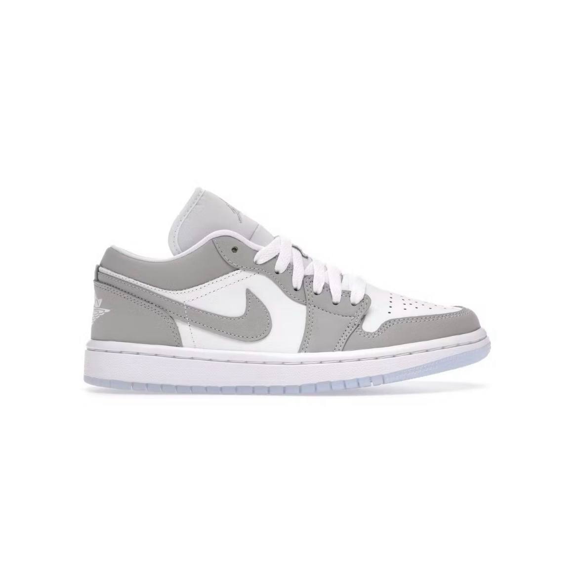 کتانی Jordan 1 Low Wolf Grey اورجینال خرید کتونی جردن ۱ لو طوسی سفید Wolf Grey