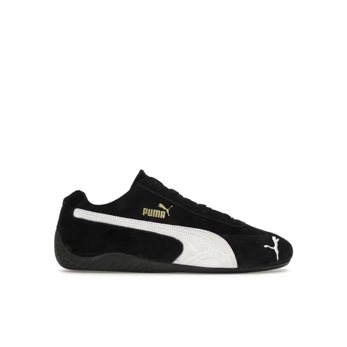 تصویر رسمی کفش speedcat با طراحی خاص پوما نمای جانبی کفش پوما اسپیدکت مشکی مناسب رانندگی