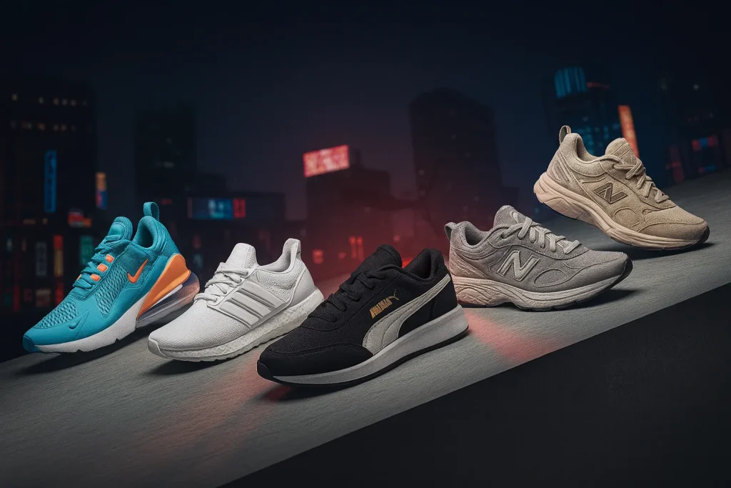 مجموعه‌ای از بهترین برندهای کفش ورزشی دنیا در یک تصویر