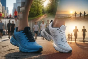 تصویر کتونی ورزشی مناسب برای پیاده‌روی طولانی روی سطح جاده