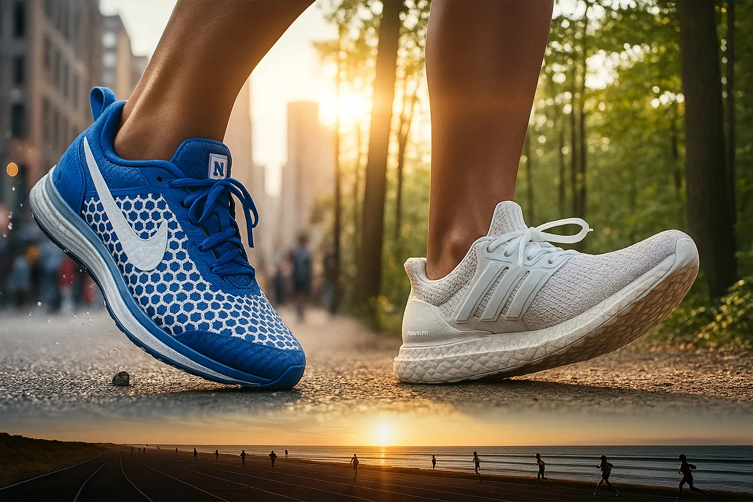 نمای نزدیک از بهترین کتونی برای پیادهروی در محیط شهری